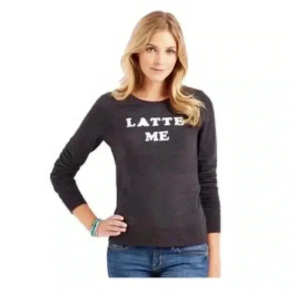 4/$25 Aeropostale Latte Me Gray Sweatshirt Sz S - Picture 1 of 6